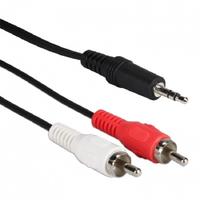 2 RCA Erkek + 3.5 mm Stereo Erkek 1.5 Metre Kablo Kırmızı Beyaz 