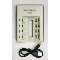 EFCELL EF-M4 4'LÜ İNCE-KALEM PİL ŞARJ ALETİ