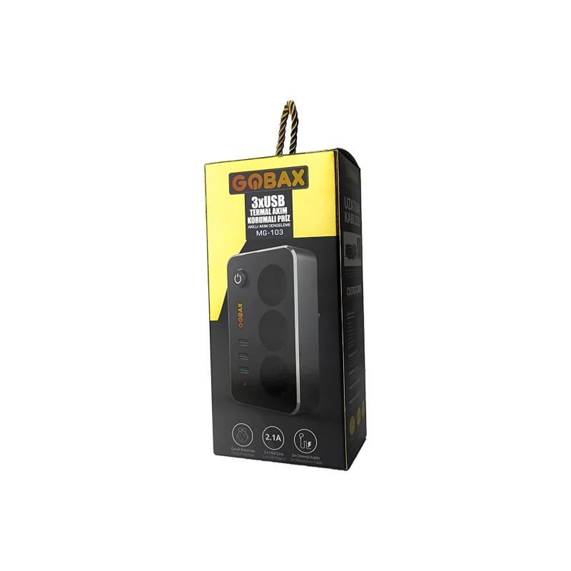 GOBAX MG-103 3XUSB 2MT TERMAL AKIM KORUMALI PRİZ 