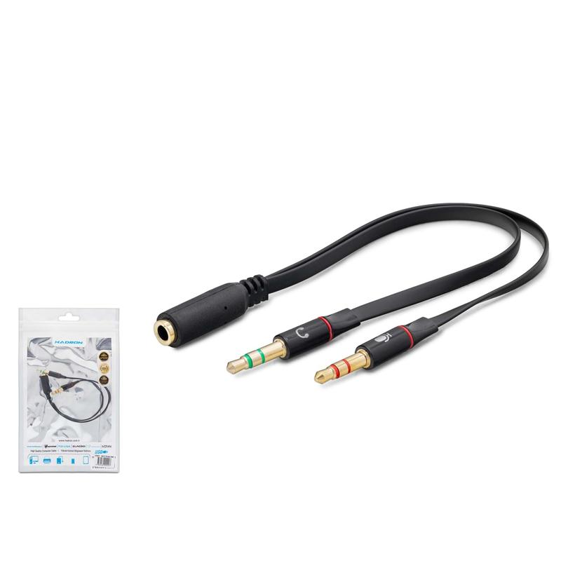 HADRON HN4611 MİKROFON VE KULAKLIK AUX F TO 2AUX M ÇEVİRİCİ