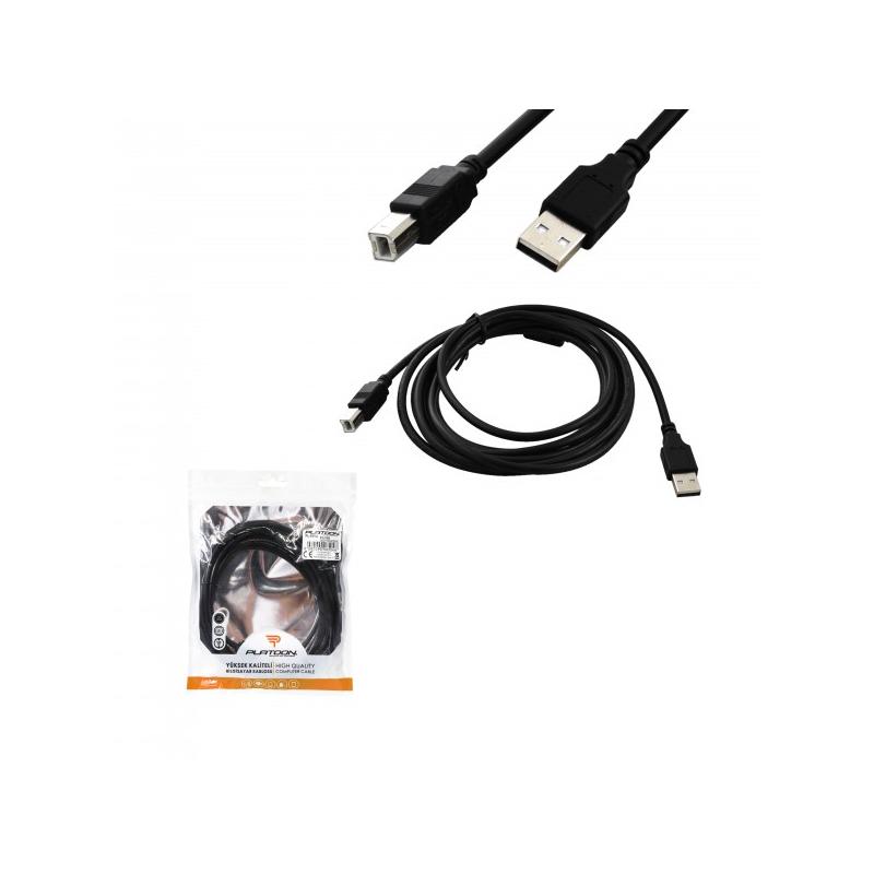 PLATOON PL-6504 PRINTER POŞETLİ KABLO USB 2.0 3.0M