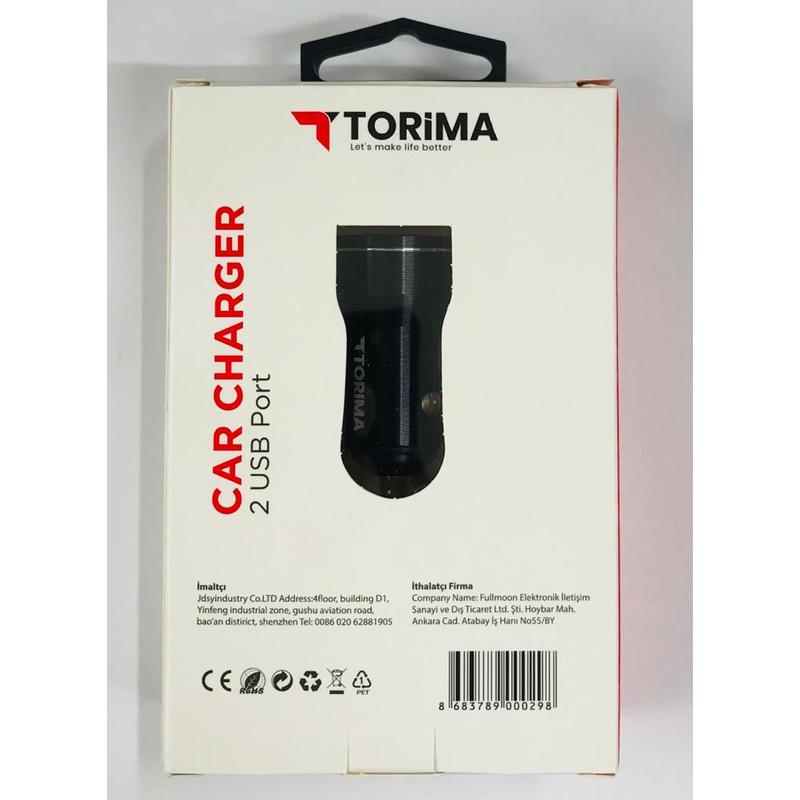 TORİMA C01 2 USN PORT ARAÇ ŞARJ ALETİ ÇAKMAKLIK 