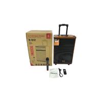 BAAB B-Q12 50 Watt Süper Bass Kumandalı Taşınabilir Kablosuz Mikrofonlu Bluetooth Hoparlör Karaoke Sistemi