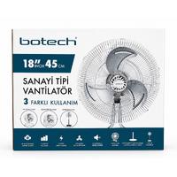 Botech 18 Inch 45 Cm Sanayi Tipi Yeni Nesil Vantilatör 3 Farklı Kullanım Sağlar