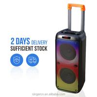 DR-8833 2X8 İNÇ GÜÇLÜ SES RGB/USB/FM/TF/BLUETOOTH MİKRAFONLU KUMANDALI TAŞINABİLİR SES SİSTEMİ 