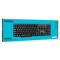 Everest KB-517U Siyah 2MT Bakır Kablolu USB Q Standart Klavye