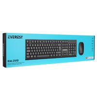 Everest KM-2510 Siyah Kablosuz Q Multimedia Klavye + Mouse Set