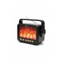 FP-337-S USB/FM/TF/BLUETOOTH GÜNEŞ ENERJLİ ŞÖMİNELİ NOSTARJİ RADYO