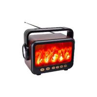 FP-337-S USB/FM/TF/BLUETOOTH GÜNEŞ ENERJLİ ŞÖMİNELİ NOSTARJİ RADYO