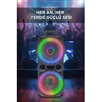 GTS-1569 USB/TF/BLUETOOTH KABLOSUZ MİKRAFONLU TAŞINABİLİR SES SİSTEMİ 