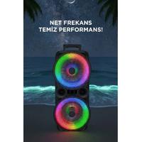 GTS-1569 USB/TF/BLUETOOTH KABLOSUZ MİKRAFONLU TAŞINABİLİR SES SİSTEMİ 