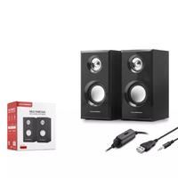HADRON HD6052 BİLGİSAYAR HOPARLÖRÜ 1+1 7.5*9.4*14.8CM SİYAH