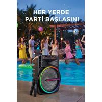 KTS-2170 Bluetooth Hoparlör Rgb Işıklı Çift Mikrofonlu 19W Kablosuz Speaker 55X30