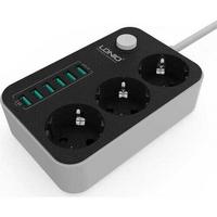LDNIO SE-3631 3.4A 3 POWER SOCKET 6 USB AKIM KORUMALI PRİZ 