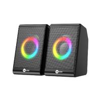 Lecoo DS100 Kablolu 1+1 6W RGB Aydınlatmalı Stereo Soundbar Masaüstü Hoparlör Siyah