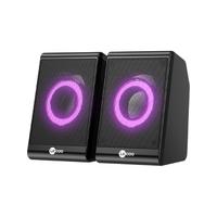 Lecoo DS100 Kablolu 1+1 6W RGB Aydınlatmalı Stereo Soundbar Masaüstü Hoparlör Siyah