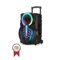 NDR-P12 Mikrofonlu Kumandalı Rgb Ledli Taşınabilir Tekerlekli Bluetooth Hoparlör