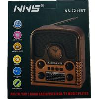 NNS NS-7211BT USB/TF/FM/BLUETOOTH SAAT ÖZELLİKLİ NOSTARJİ RADYO 