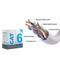 Nodar Nd2003 Utp Cat6 İçmekan Kablo 24Awg 4P*0.50Mm Cca OD:6.0 305M Gri