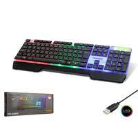 NODAR ND868 Gaming Slim Klavye Rainbow LED 105 Tuş Siyah