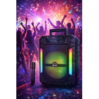 PLATOON PL-4682 12 INÇ 15000W USB/TF/BLUETOOTH MİKRAFONLU TAŞINABİLİR SES SİSTEMİ 