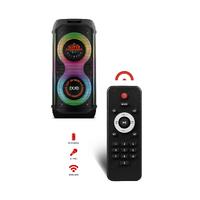 Powerway DUO XL Taşınabilir Mikrofonlu 20x2 W Karaoke Ses Kayıt Bluetooth Hoparlör Led Işıklı