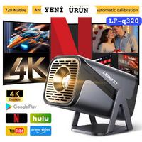 Q320 Taşınabilir Android Wifi Destekli Akıllı Sinema Projektörü Ultra Hd