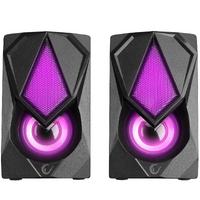 Rampage RMS-G19 2.0 5 Watt LED Işıklı Siyah Multimedia Speaker