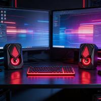 Rampage RMS-G19 2.0 5 Watt LED Işıklı Siyah Multimedia Speaker