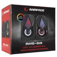 Rampage RMS-G19 2.0 5 Watt LED Işıklı Siyah Multimedia Speaker