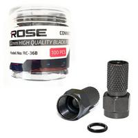 ROSE RC-36B KUTULU 22MM SİYAH F KONNEKTÖR PREMİUM RG6 (100 ADET) 
