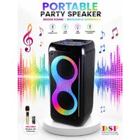 RX-8288 USB/TF/FM/BLUETOOTH MİKRAFONLU VE KUMANDALI TAŞINABİLİR SES SİSTEMİ 