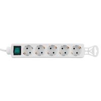 S-link SPG-F05 1.5m 306 Joule Euro Soket 3G1.0mm Tam Bakır 5li Akım Korumalı Beyaz Priz Çoklayıcı
