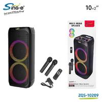 SİNG-E ZQS-102209 USB/FM/TF/BLUETOOTH ÇİFT MİKRAFONLU TAŞINABİLİR SES SİSTEMİ 