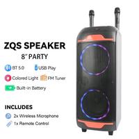 SİNG-E ZQS-8248 USB/FM/TF/BLUETOOTH ÇİFT MİKRAFONLU TAŞINABİLİR SES SİSTEMİ 