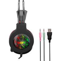 SNOPY SN-GX7 CRAZY SİYAH USB LEDLİ MİKRAFONLU OYUNCU KULAKLIK