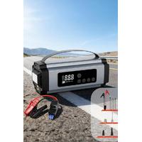 TORİMA APS-01 Araç Hava Kompresörü Akü Takviyeli Marş Özellikli Dijital Ekranlı Işıklı Taşınabilir Kompresör 