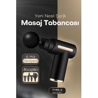 Torima BX-720 Siyah Darbeli Titreşimli Şarjlı Sporcu Masaj Tabancası Masaj Aleti Kas Egzersiz Aleti