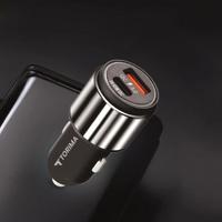 Torima C16 45W Silver Araç Şarj Cihazı Lıghtnıng Kablolu Hızlı Şarj Adaptörü
