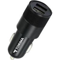 Torima C3 Type-C Siyah Tüm Araçlara Uyumlu Araba Çakmaklık Çift USB Girişli Oto Şarj Aleti Soketi