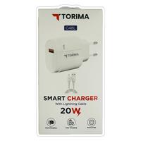 TORİMA C48L SMART CHARGER WİTH LİGHTNİNG 20W ŞARJ ALETİ 