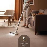 TORİMA CSVC-100 Kablosuz Katlanabilir Hafif UV Işıklı Dikey Şarjlı Süpürge 300W 21KPa