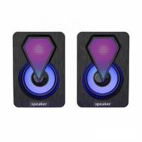 TORİMA D04 Işıklı Bilgisayar Hoparlörü 1+1 Ses Sistemi 3.5mm Jack Girişli Multimedia Usb Speaker 