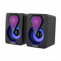 TORİMA D04 Işıklı Bilgisayar Hoparlörü 1+1 Ses Sistemi 3.5mm Jack Girişli Multimedia Usb Speaker 