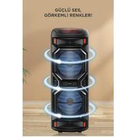 Torima D27 Siyah RGB Işıklı Mikrofonlu Kumandalı USB/TF/FM/MIC/BT Bluetooth Hoparlör