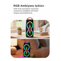 Torima D36 RGB Işıklı Mikrofonlu Kumandalı TWS Bluetooth Hoparlör Speaker
