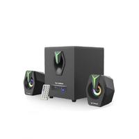 Torima D38 Siyah Bluetooth Hoparlör 2in1 Subwoofer RGB Işıklı Bilgisayar Hoparlörü Speaker