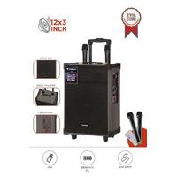 Torima D46 Kahverengi USB, TF, BT, TWS, FM Çift Mikrofonlu Hoparlör Parti Speaker