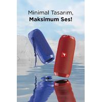 Torima D47 Kırmızı Bluetooth Hoparlör Kablosuz Taşınabilir Ses Bombası TWS, USB, TF Kart, 1200 mah
