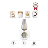 Torima D53 Beyaz Vintage Gaz Lambası Taşınabilir Bluetooth Speaker Ayarlanabilir Işıklı USB Şarjlı WHİTE/GRAY